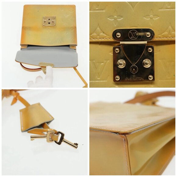 LOUIS VUITTON Monogram Vernis Spring Street Hand Bag Gris - Picture 10 of 15